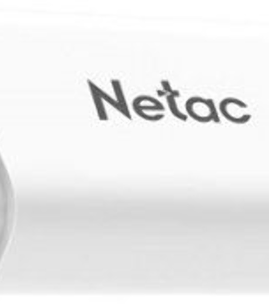 Флешка USB Netac U185 (NT03U185N-064G-20WH), 64Gb, USB 2.0, R/W 25/10, белый/серый