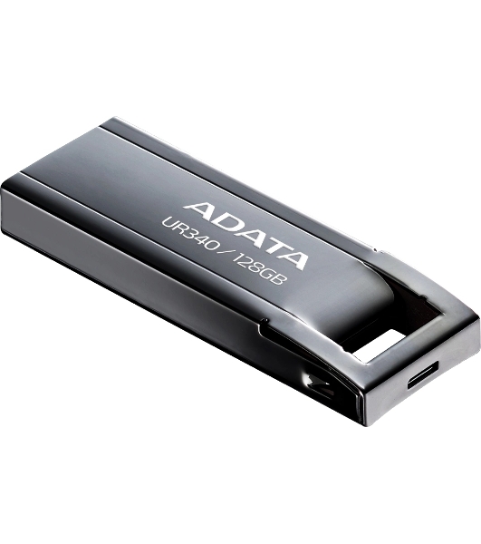 Флешка USB ADATA UR340 (AROY-UR340-128GbK), 128Gb, USB 3.2, R/W 100/30, черный