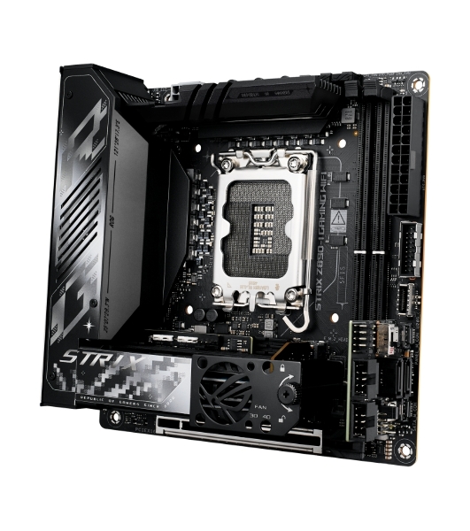 Материнская плата ASUS ROG STRIX Z890-I GAMING WIFI, LGA1851, Intel Z890, 2xDDR5, 2xSATA, 2xM.2, 1xPCI-E 5.0 x16, 1xHDMI, 2xThunderbolt 4, 1x2.5Gb LAN, 9xUSB-A, 1xUSB-C, 5.1, Mini-ITX