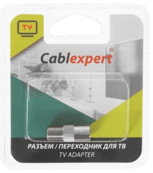 Переходник Cablexpert APL-FTVM-01, F (мама)/TV (папа), блистер