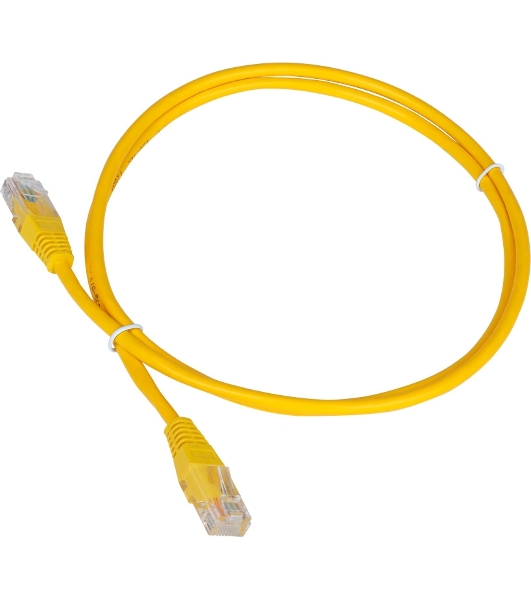 Патч-корд LANMASTER TWT UTP cat.5e, с заливными колпачками, 10.0 м, желтый