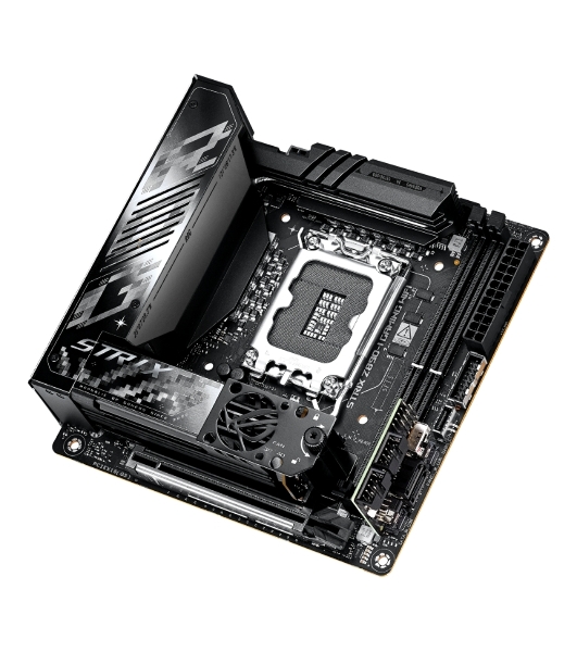 Материнская плата ASUS ROG STRIX Z890-I GAMING WIFI, LGA1851, Intel Z890, 2xDDR5, 2xSATA, 2xM.2, 1xPCI-E 5.0 x16, 1xHDMI, 2xThunderbolt 4, 1x2.5Gb LAN, 9xUSB-A, 1xUSB-C, 5.1, Mini-ITX