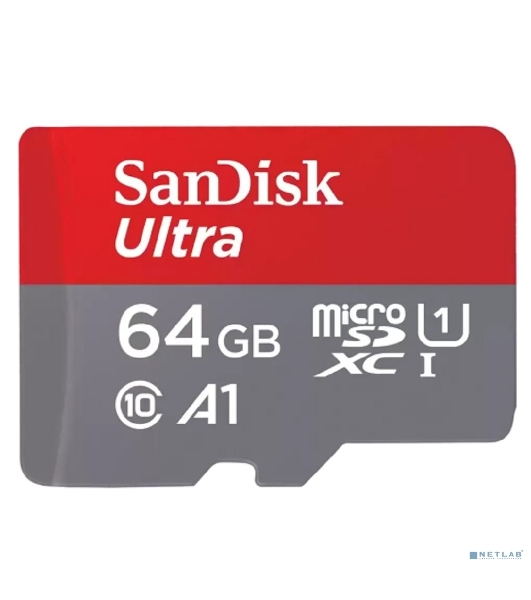 Флеш карта microSDXC 64GB SanDisk Ultra Class 10, UHS-I, R 140 МБ/с
