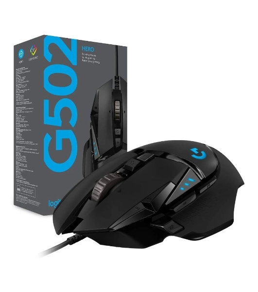 Мышь проводная Logitech G502 HERO черный, 25600 dpi, USB, кнопки - 11