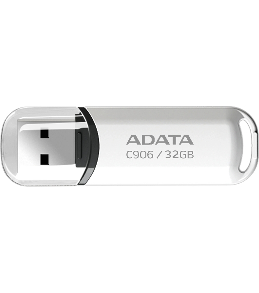 Флешка USB ADATA C906 (AC906-32G-RWH), 32Gb, USB 2.0, R/W 15/5, белый