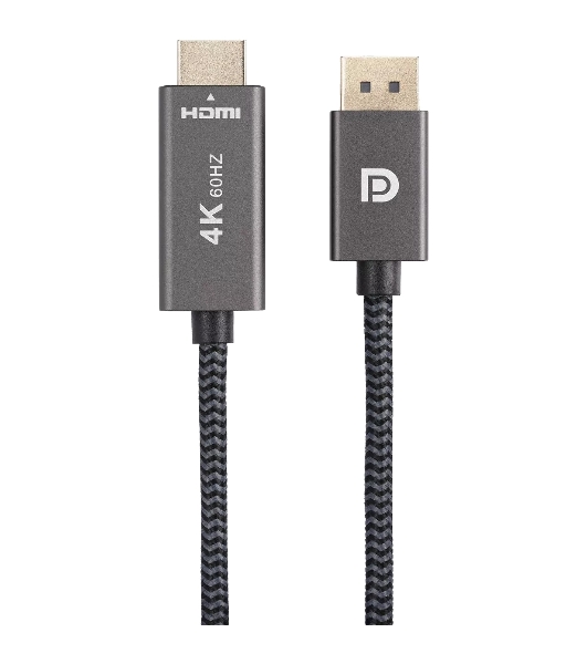 Кабель DisplayPort M-> HDMI M 4K@60Hz 1.8m Telecom,оплетка (TA561M-1.8M)