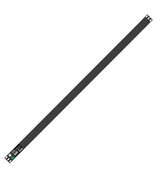 Вертикальный блок розеток с автоматом защиты ExeGate ServerPro PDU-V219 Al-10C1910S-T-1P (19', 1U, Алюминий, 10 IEC 320 C19, 10 Schuko, клеммная колодка, 16A, автомат защиты, черный, RTL)