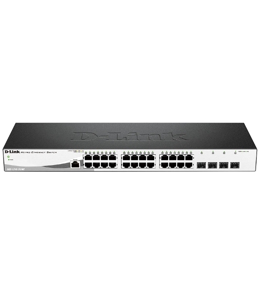 Коммутатор D-Link DGS-1210-28/ME/A2B, 24×1 Гбит/с + 4×1 Гбит/с SFP, управляемый