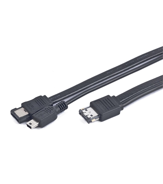 Кабель Gembird Кабель питания и интерфейсный Y-кабель eSATAp - eSATA/Mini USB, 1м, пакет(CC-ESATAP-ESATA-USB5P-1M)