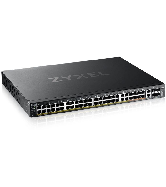 Коммутатор L3 Access Zyxel NebulaFlex Pro XGS2220-54FP, rack 19', 48xRJ-45: 1G PoE+ (8 из них PoE++), 2xRJ-45: 1/2.5/5/10G PoE++, 4xSFP+, бюджет PoE 960 Вт
