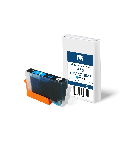 Картридж струйный NVPrint 655 (NV-CZ110AE) Cyan для HP DeskJet IA 3525/4615/5525/6525 (15 мл) совместимый