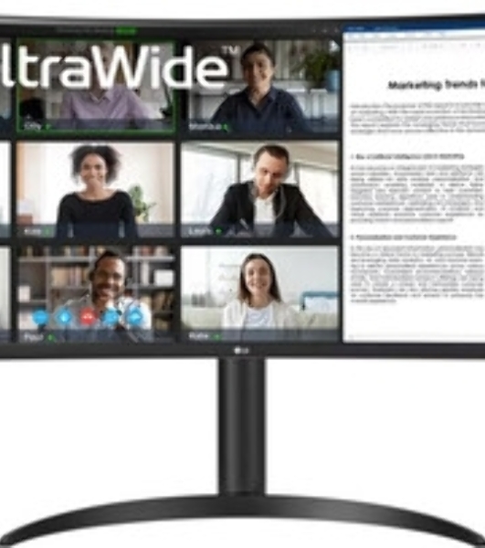 Монитор 34' LG UltraWide 34WR55QK-B VA 3440x1440, 100 Гц, 5 мс, 21:9, 300 кд/м², DP 1.4, 2xHDMI 2.0, USB Type-C, USB Hub, изогнутый экран (1800R), черный