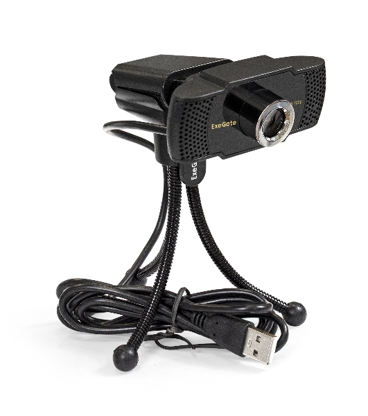 Веб-камера ExeGate BusinessPro C922 HD 1280x720, 30 кадр/с, USB Type-A, микрофон (шумоподавление), универсальное крепление, штатив в комплекте