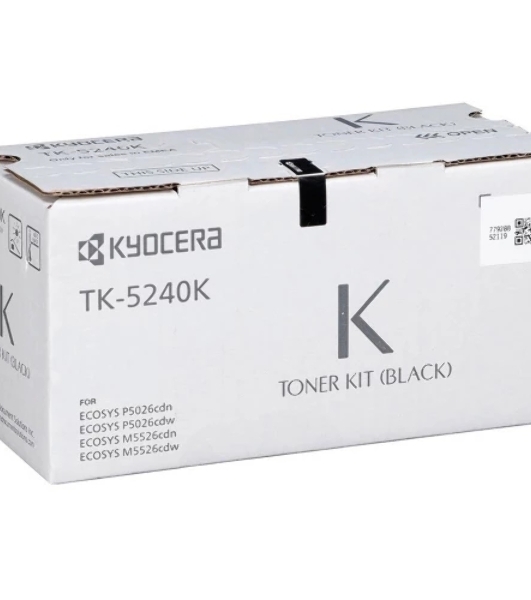 Картридж лазерный Kyocera TK-5240K (1T02R70NL0) черный для P5026cdn/P5026cdw, M5526cdn/M5526cdw 4000 стр.