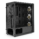 Компьютерный корпус Miditower ExeGate EVO-8227 (ATX, без БП, 2хUSB+1хUSB 3.0+HD Audio, черный, 3 вент. с RGb подсветкой, боковая панель - закаленное стекло), фото9
