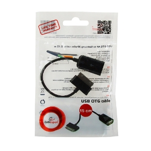 Кабель Gembird/Cablexpert USB 2.0 OTG, USBAF/BM30pin, для планшетов Samsung, 0.15м, пакет