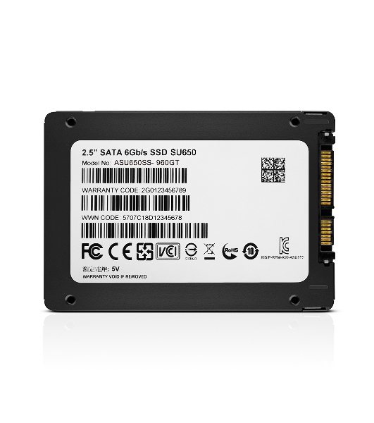 Накопитель SSD ADATA SU650, 960Gb, SATA III, 2.5', R/W 520/450