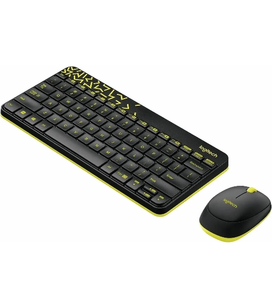 Комплект клавиатура+мышь Logitech MK240 Nano беспроводной, USB, 1000 DPI, чёрный