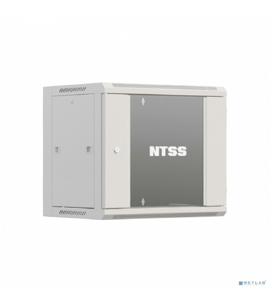 Шкаф коммутационный NTSS Премиум (NTSS-W12U6045GS-2) настенный 12U 600x450 мм пер. дв. стекл 60 кг серый IP20 сталь
