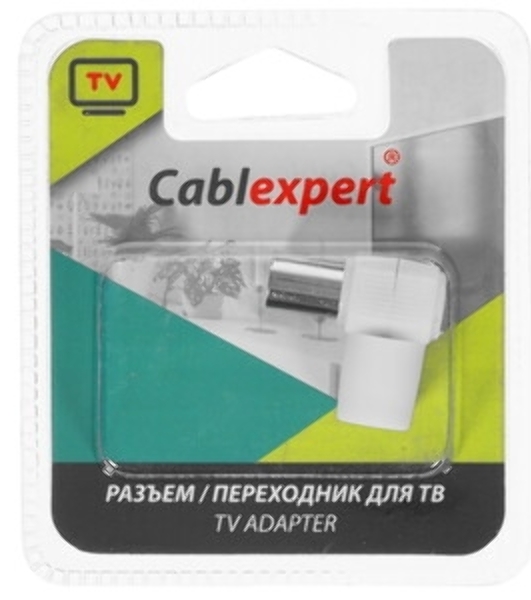 Разъем Cablexpert TVPL-10, TV (мама) 90 градусов, блистер