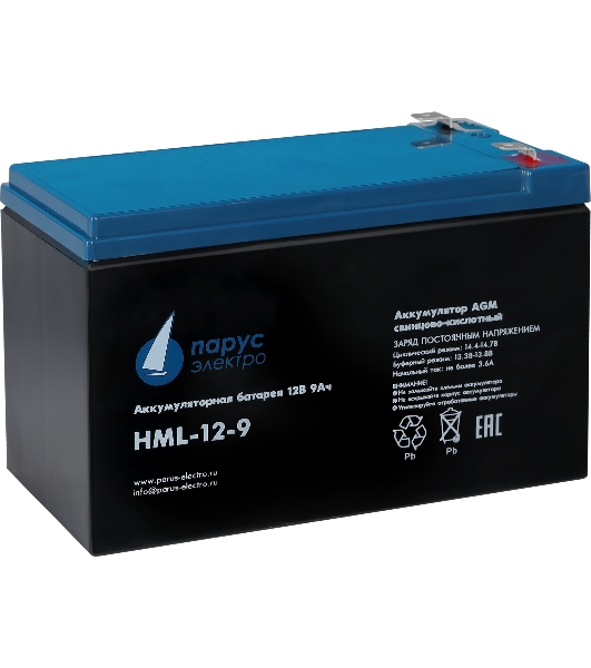 Батарея для ИБП Парус Электро, профессиональная серия HML-12-9