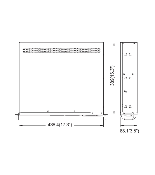 Серверный корпус Ablecom 2U chassis; ATX, Micro-ATX, Mini-ITX MBs; 2 x 3.5''hs + 2 x 3.5'' internal + 1 x 2.5'' internal; flex ATX 500W; no rails