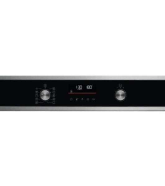 Встраиваемый духовой шкаф Electrolux COF6P76BX, Духовой шкаф электрический с конвекцией, объем 65 л, утапливаемые переключатели, 9 режимов, автопрограммы, очистка пиролитическая, 3 стекла в дверце, направляющие проволочные + телескопические (1 уровень)