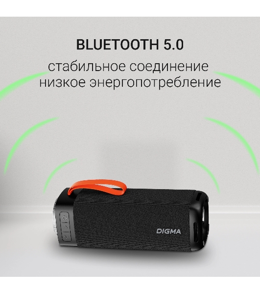 Портативная колонка Digma D-PS1522 черный 60W 2.0 BT 10м 3000mAh