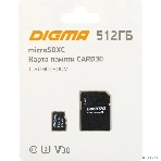 Флеш карта microSDXC 512Gb Class10 Digma CARD30 + adapter, фото4