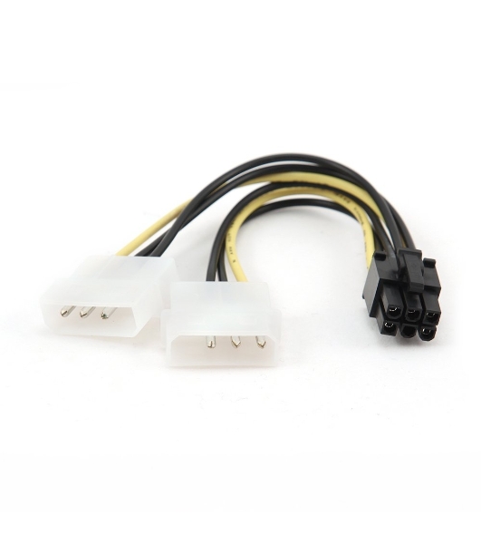 Кабель Gembird Разветвитель питания, 2xMolex->PCI-E 6pin, для подкл. в/к к б/п