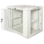 Шкаф настенный серии Pro, 4U 600x450, стеклянная дверь, фото 1