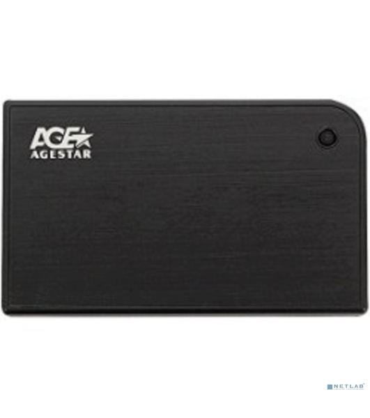 Внешний корпус для HDD/SSD AgeStar 3UB2A14 SATA II пластик/алюминий черный 2.5'