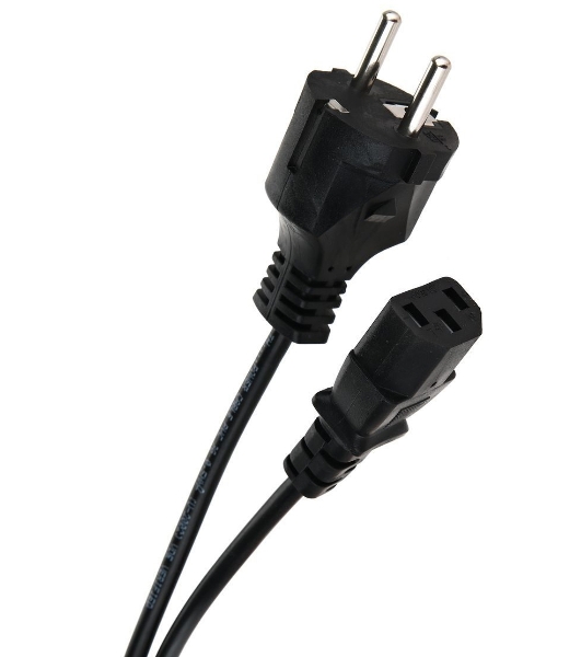 Кабель компьютер - розетка 1,5 м 220V (Европейский стандарт) VCOM/TELECOM