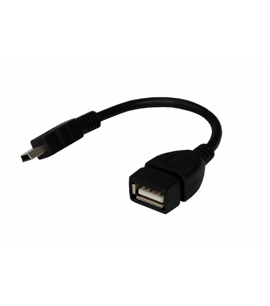 Кабель Rexant (18-1181) USB кабель OTG mini USB на USB шнур 0.15M черный