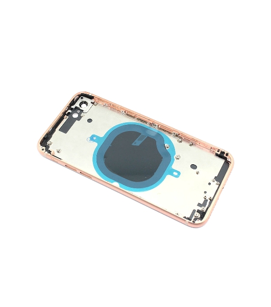 Задняя крышка (корпус) в сборе с рамкой для Apple iPhone 8 розовый (Rose Gold)