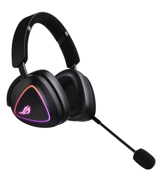Гарнитура ASUS ROG Delta II чёрный, беспроводная + проводная, Bluetooth, подсветка