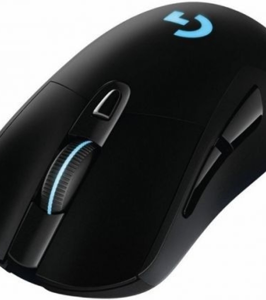 Мышь игровая Logitech G703 Lightspeed черная, сенсор 100-25600dpi (Hero25K), беспроводная 2.4GHz + USB 1,8м, 5 программируемых кнопок + колесо прокрутки, RGB-подсветка, под правую руку