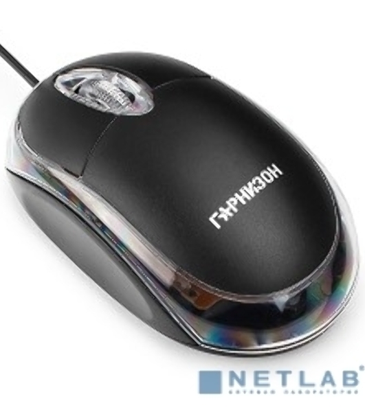 Мышь проводная Гарнизон GM-100 черный, 1000 dpi, USB, кнопки - 3