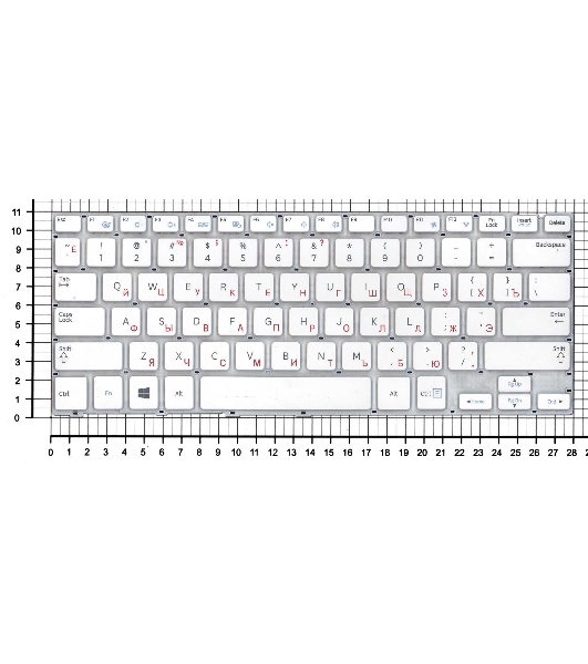 Клавиатура для ноутбука Samsung NP915S3, белая