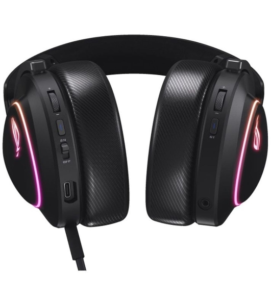 Гарнитура ASUS ROG Delta II чёрный, беспроводная + проводная, Bluetooth, подсветка
