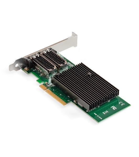 Сетевой адаптер ExeGate EXE-X710-2SFP+ (PCI-E x8 v.3, порты 2x SFP+, Dual 10Gb/s, Server NIC Chipset Intel FTXL710)