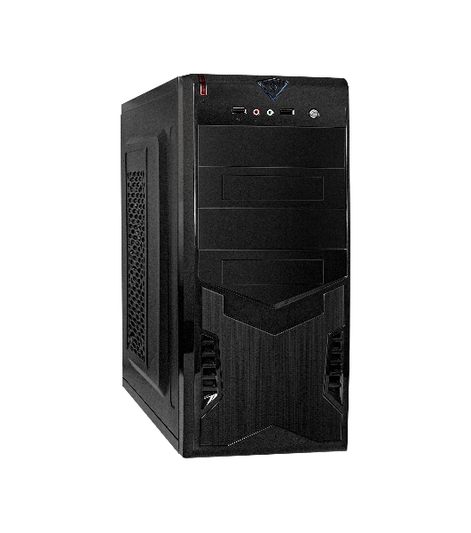 Компьютерный корпус ExeGate EX280389RUS Miditower ExeGate CP-604 Black, ATX, (CP500W, 80мм), 2хUSB, Audio