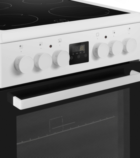 Плита электрическая Maunfeld MEC55CW08D белый, конфорок 4 шт, духовка 60 л, 50 см x 85 см x 60 см