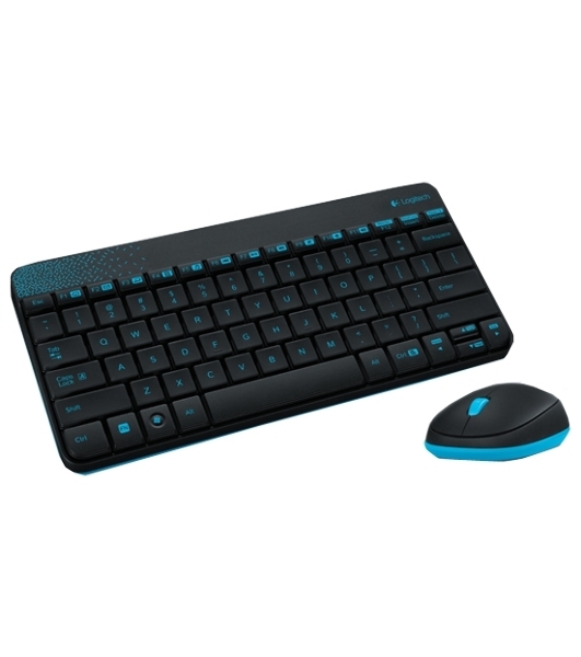 Комплект клавиатура+мышь Logitech MK240 Nano беспроводной, USB, 1000 DPI, чёрный