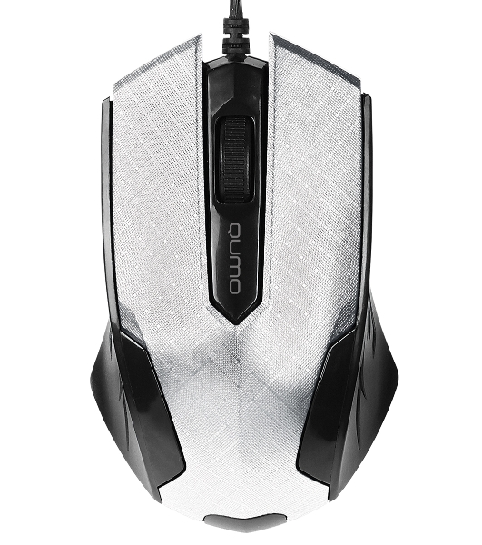 Мышь проводная Qumo Office M14 белый, 1000 dpi, USB, кнопки - 3