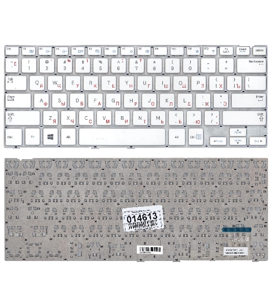 Клавиатура для ноутбука Samsung NP915S3, белая