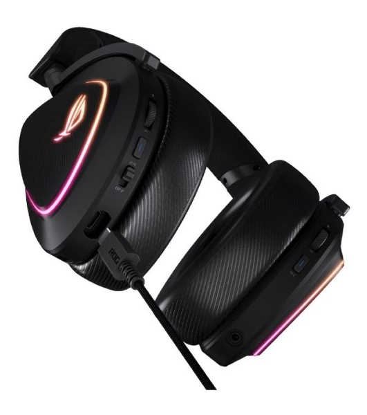 Гарнитура ASUS ROG Delta II чёрный, беспроводная + проводная, Bluetooth, подсветка