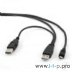 Кабель Gembird/Cablexpert USB 2.0 Pro, 2xAM/miniBM 5P, 0.9м, экран, черный, фото5