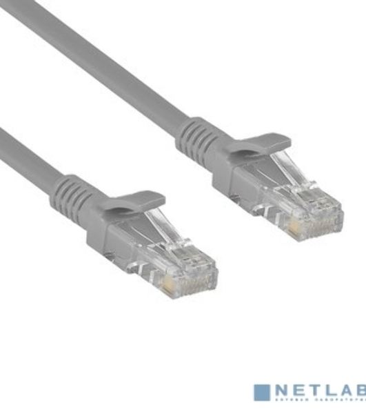 Патч-корд ExeGate UTP-RJ45-RJ45-C6-CU-2M-GY, UTP, cat.6, 2м, медь, серый