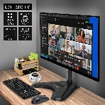 Настольная подставка ExeGate EDM1-3210-11D (для одного монитора 15'-32', VESA 75x75, 100x100, макс. нагрузка 10 кг, наклон -45°/+45°, поворот -45°/+45°, регулировка по высоте, черный), фото23
